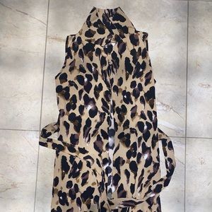 Cheetah print cardigan
